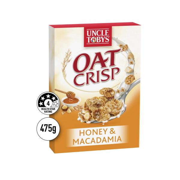 Uncle Tobys Oat Crisp Cereal Honey & Macadamia