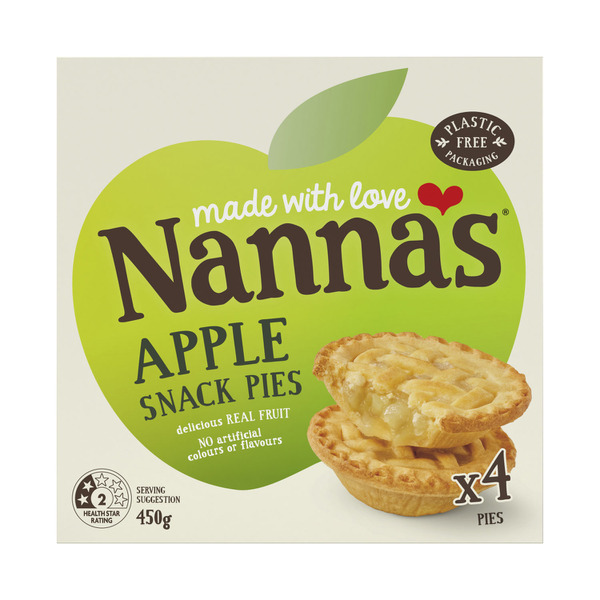 Buy Nanna's Frozen Golden & Crispy Snack Apple Pies 450g | Coles