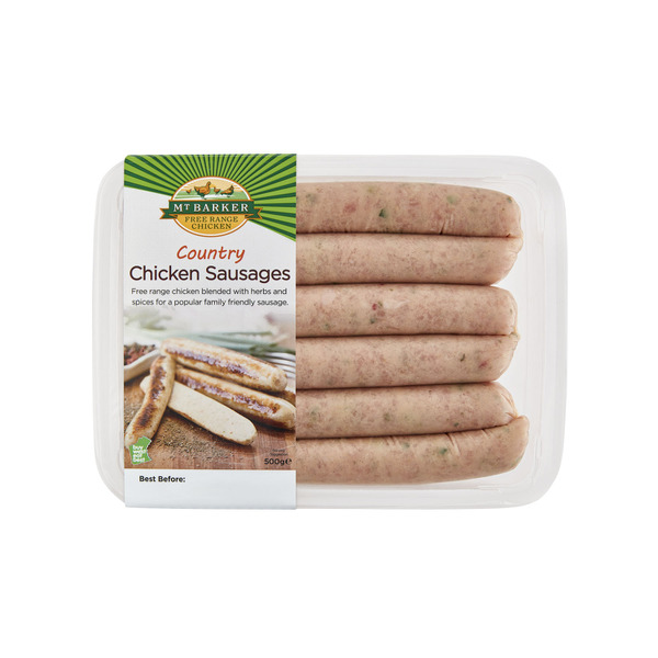 Buy Mt Barker Chicken Sausage Country 500g Coles