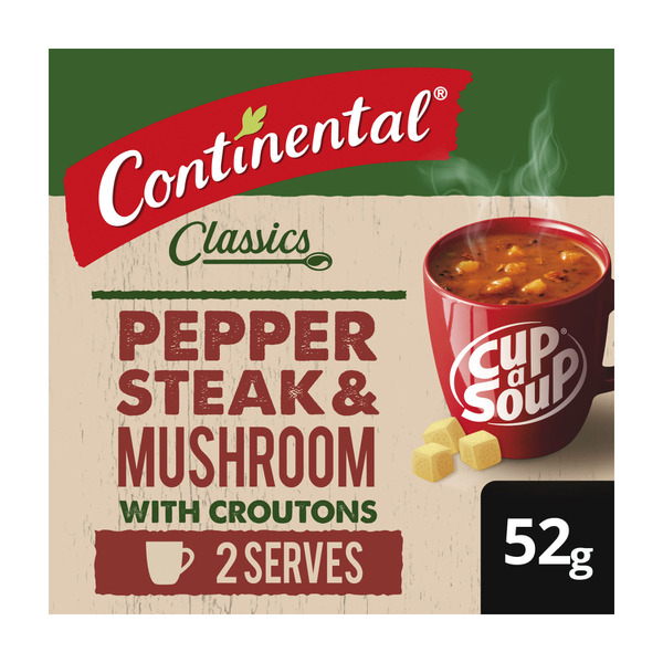 Continental Cup A Soup Pepper Steak & Mushroom With Croutons Serves 2