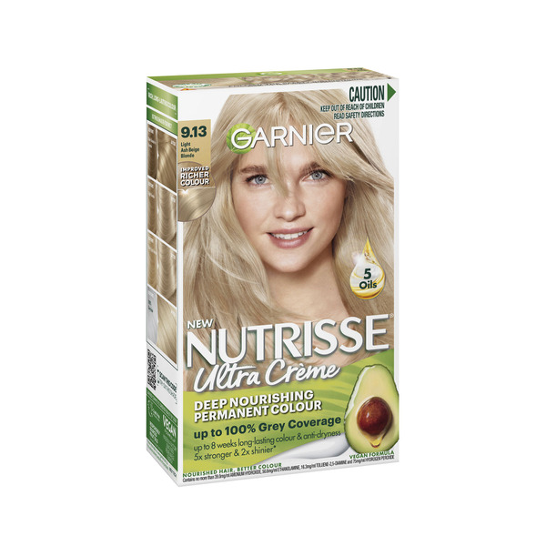 Garnier Nutrisse 9.13 Light Ash Beige Blonde Permanent Hair Colour