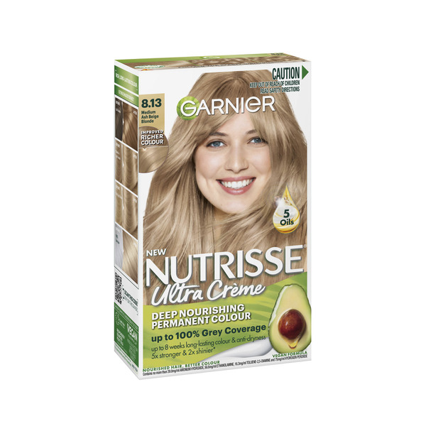 Garnier Nutrisse 8.13 Medium Ash Blonde Permanent Hair Colour