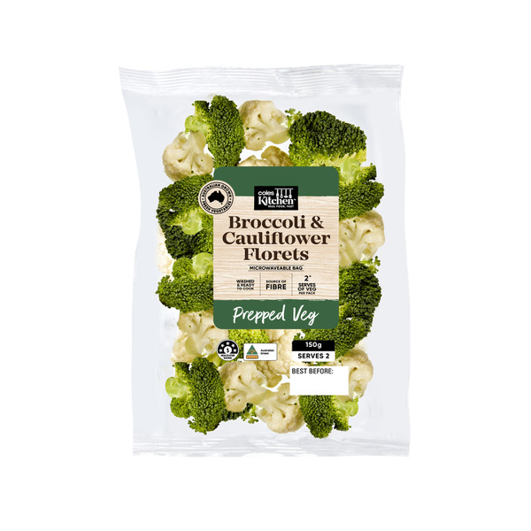 Calories in Coles Kitchen Broccoli & Cauliflower Florets