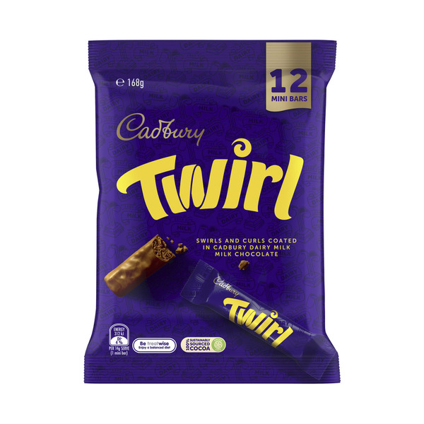 Cadbury Twirl Chocolate Sharepack 12 Mini Bars