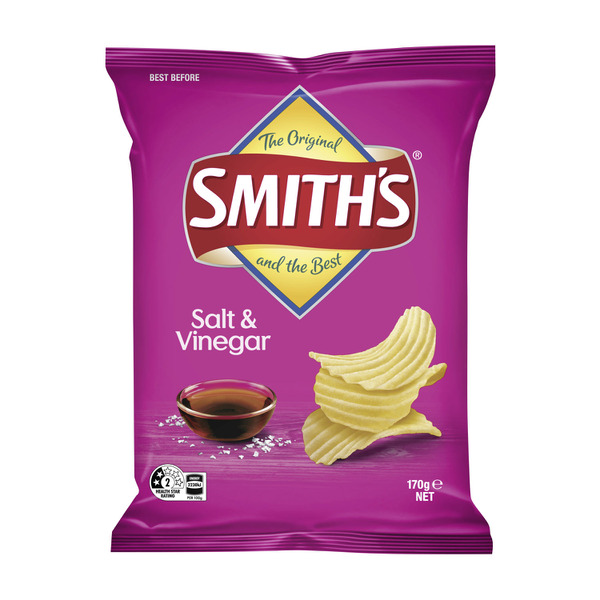 Smith's Crinkle Cut Salt And Vinegar Potato Chips | 170g