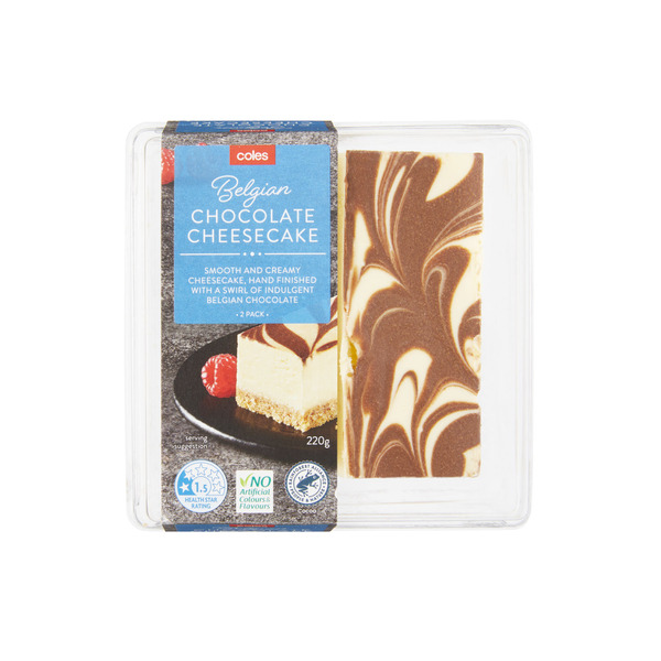 Coles Belgian Cheesecake Slice 2 pack