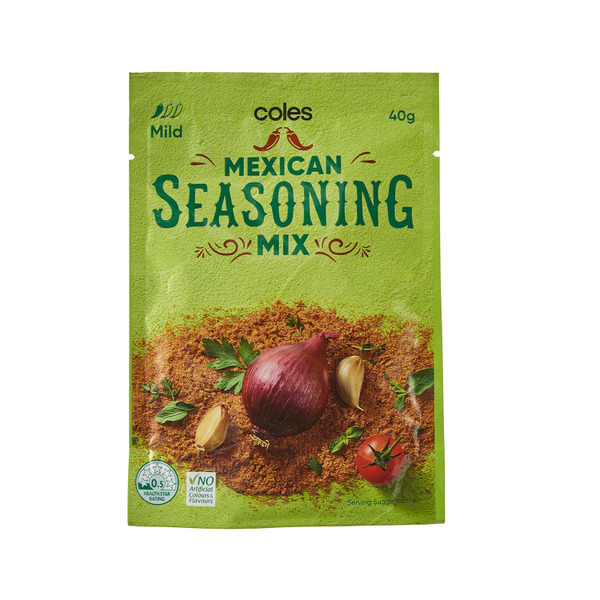 Calories In Coles Mexican Seasoning Mix Mild Calcount