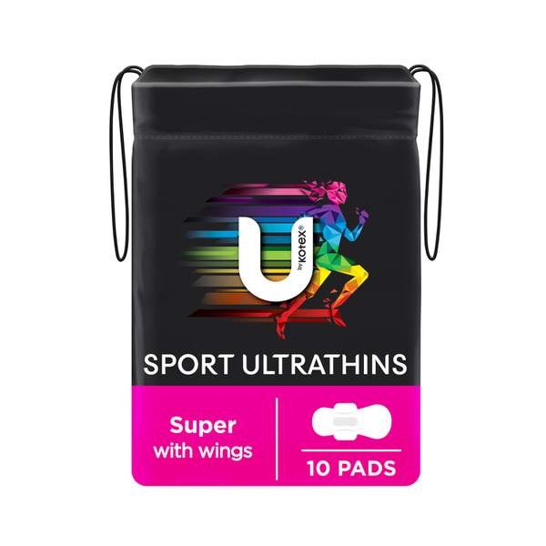 U by Kotex Sport Ultrathin Pads Super with Wings