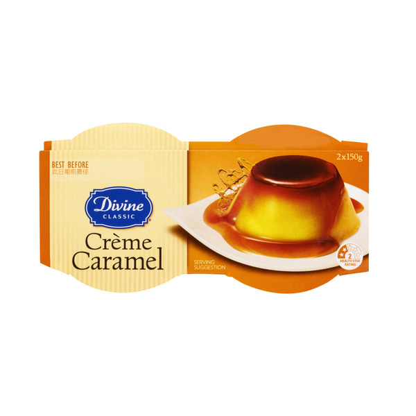 Calories in Divine Classic CrÃ¨me Caramel Dessert 2 pack