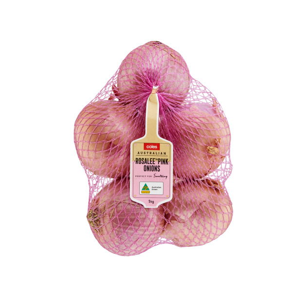 Coles Rosalee Pink Onions Prepacked | 1kg