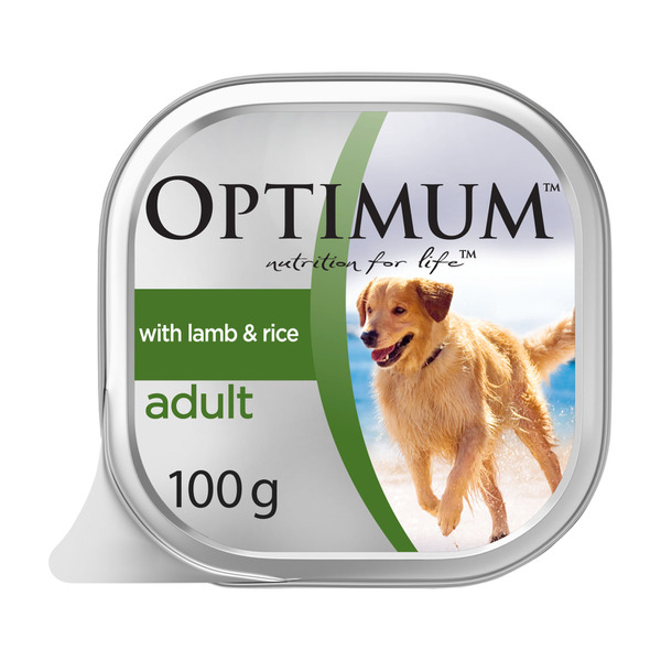 Optimum Lamb & Rice Adult Wet Dog Food Tray