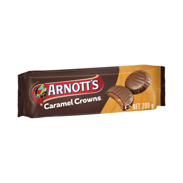 Arnott's Caramel Crowns Chocolate Biscuits