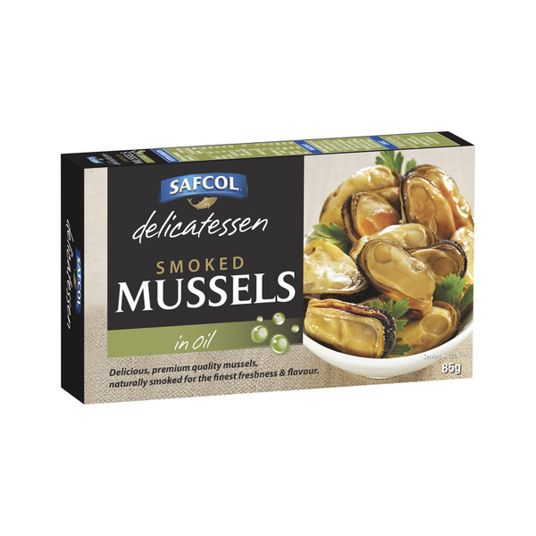Calories in Safcol Smoked Mussels In Oil
