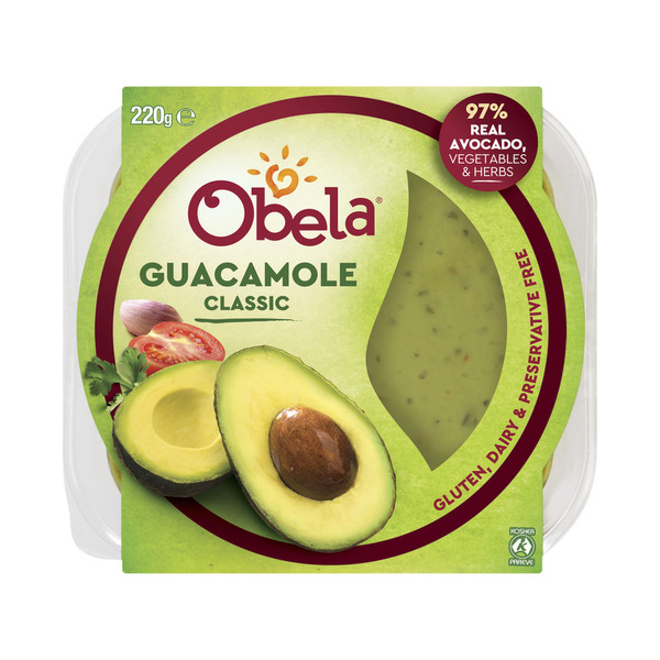 Buy Obela Classic Guacamole Dip 220g