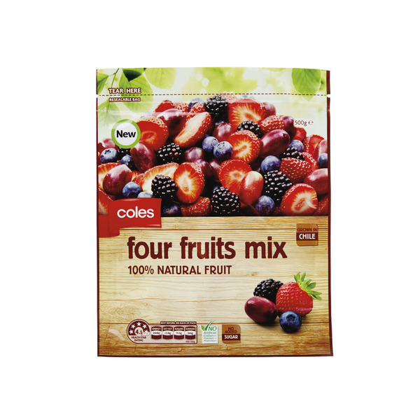 Coles Fruit Frozen Four Fruits Mix | 500g