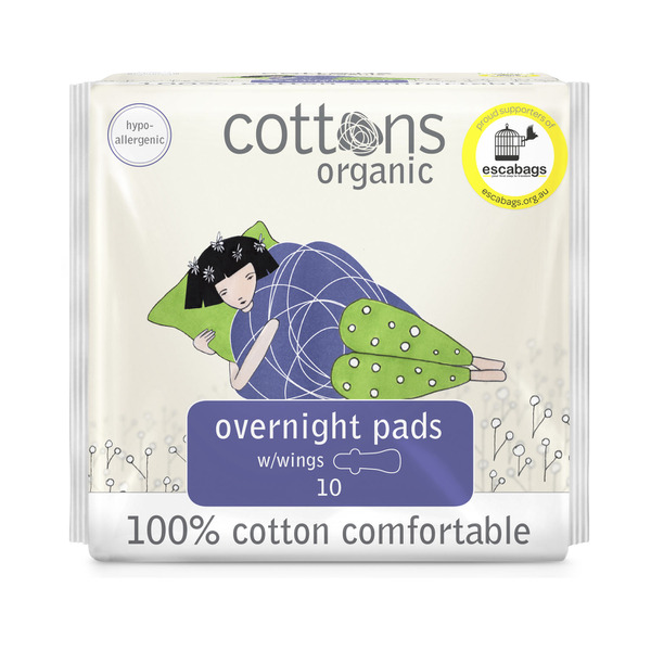 Cottons Organic Overnight Pads