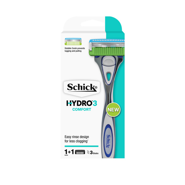 Schick Hydro 3 Comfort Razor Handle + 1 Refill Blade 1 pack