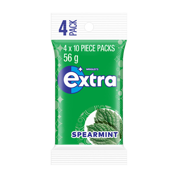 Calories in Extra Spearmint Sugar Free Chewing Gum 4x14g
