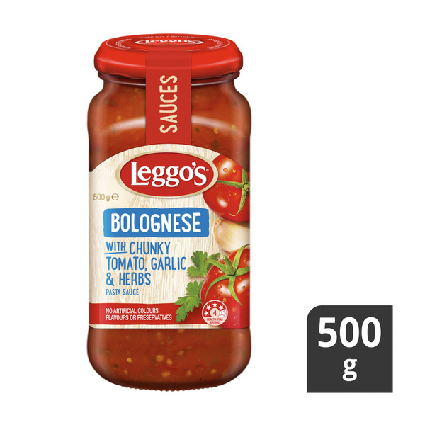 Buy Leggo's Bolognese with Chunky Tomato Garlic & Herbs Pasta Sauce 500g |  Coles