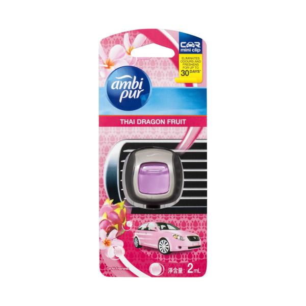 Ambi Pur Mini Clip Thai Dragon Fruit Car Air Freshener 2mL