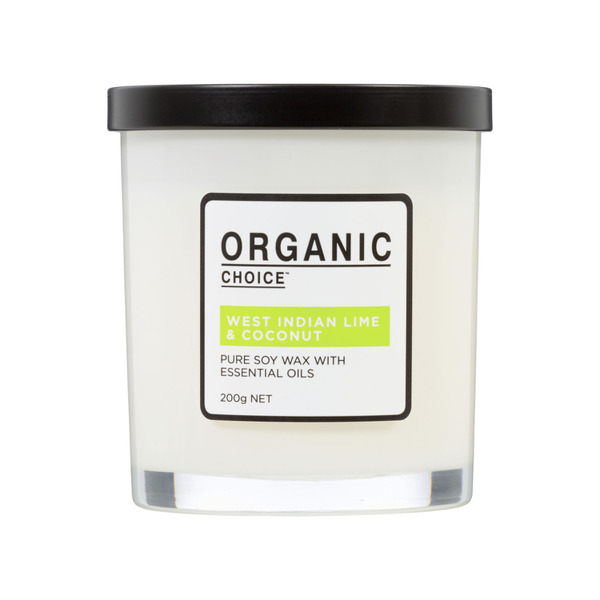 Buy Organic Choice Candle West Indian Lime & Coconut 200g | Coles