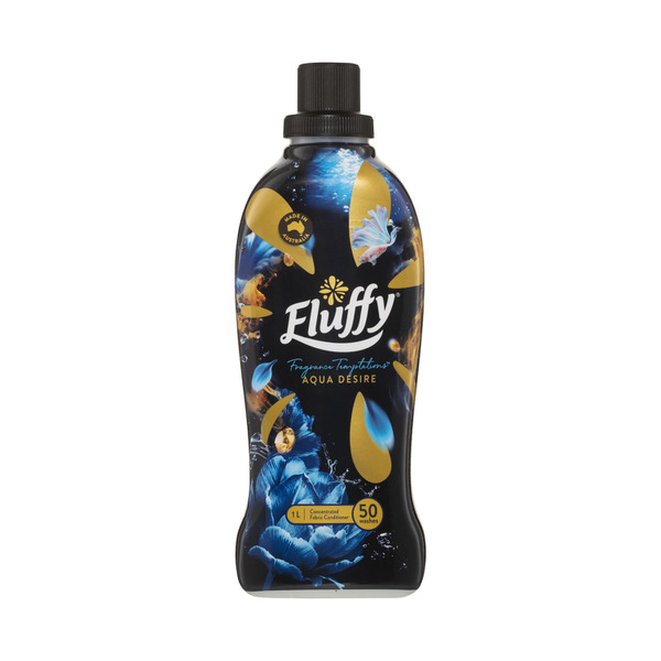 Fluffy Concentrate Liquid Fabric Softener Conditioner Fragrance Temptations Aqua Desire