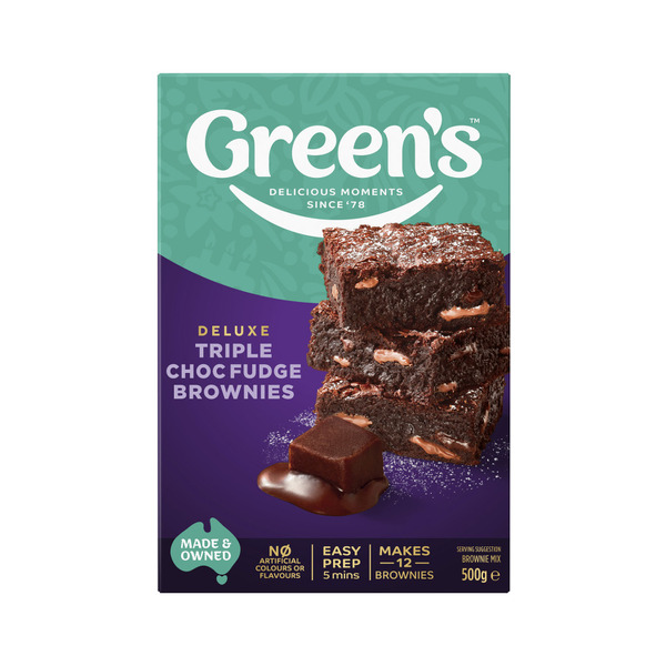 Calories in Green's Brownie Mix Triple Chocolate Fudge calcount