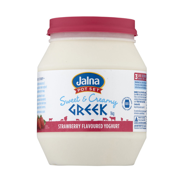 Calories in Jalna Pot Set Greek Style Sweet & Creamy Strawberry Yoghurt