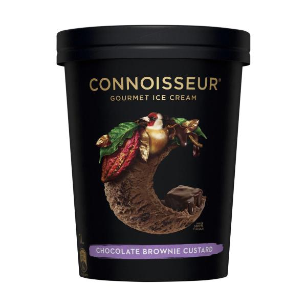 Connoisseur Chocolate Brownie Custard Ice Cream 1L