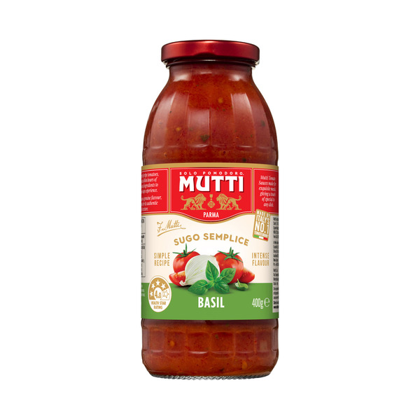 Buy Mutti Sugo Pasta Sauce Basil Onion 400g | Coles