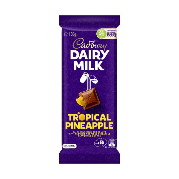 Cadbury Dairy Milk Tropical Pineapple Chocolate Block