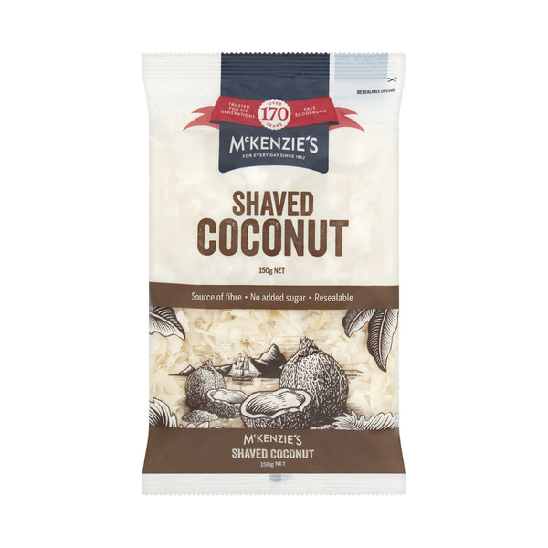 Calories in McKenzie's Dried Shaved Coconut