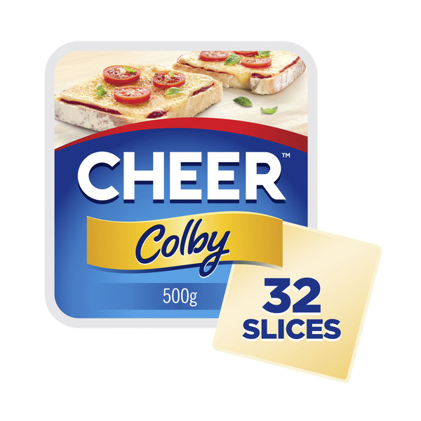 Buy Cheer Colby Cheese Slices 500g Coles