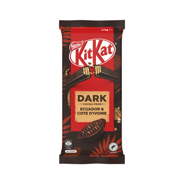 Calories in Nestle KitKat Dark Chocolate Block calcount