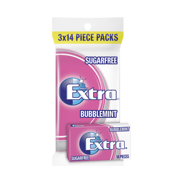 Buy Extra Bubblement Sugar Free Chewing Gum 3x27g 81g | Coles