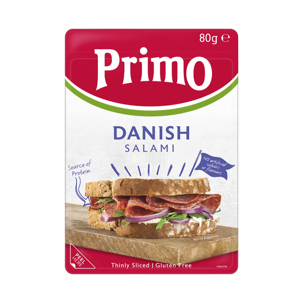 Primo Gluten Free Thinly Sliced Danish Mild Salami | 80g