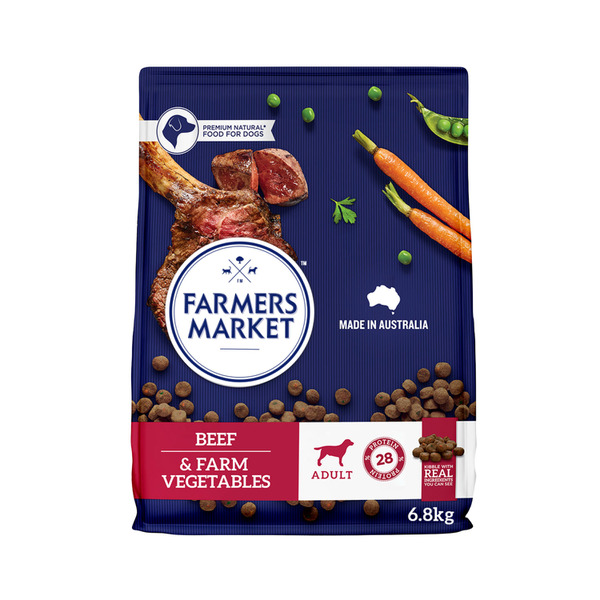 Buy Farmers Market Adult Dry Dog Food Beef With Farm Vegetables