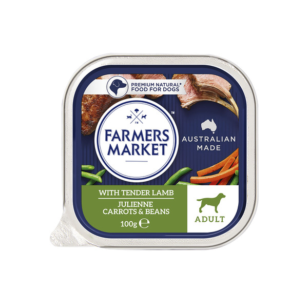 Farmers Market Adult Wet Dog Food Tender Lamb With Julienne Carrots & Beans | 100g