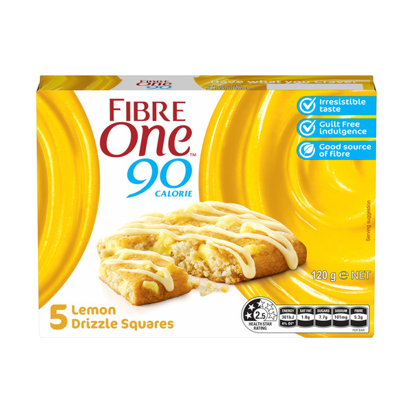 Fibre One Lemon Drizzle 5 Bars 120g