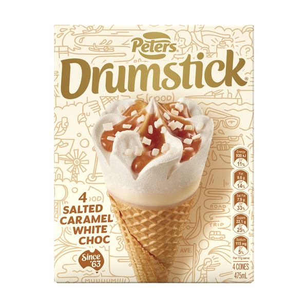 Peters Drumstick Salted Caramel & White Chocolate 4Pack