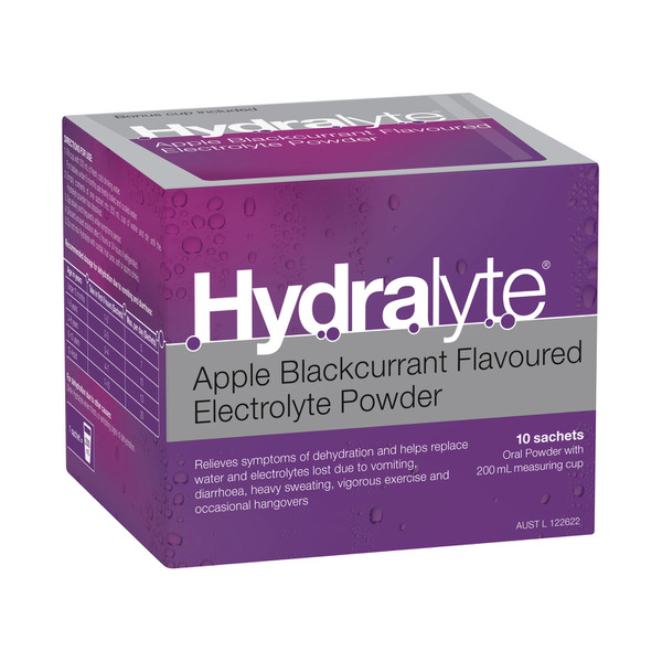 Hydralyte Electrolyte Powder Apple & Blackcurrant