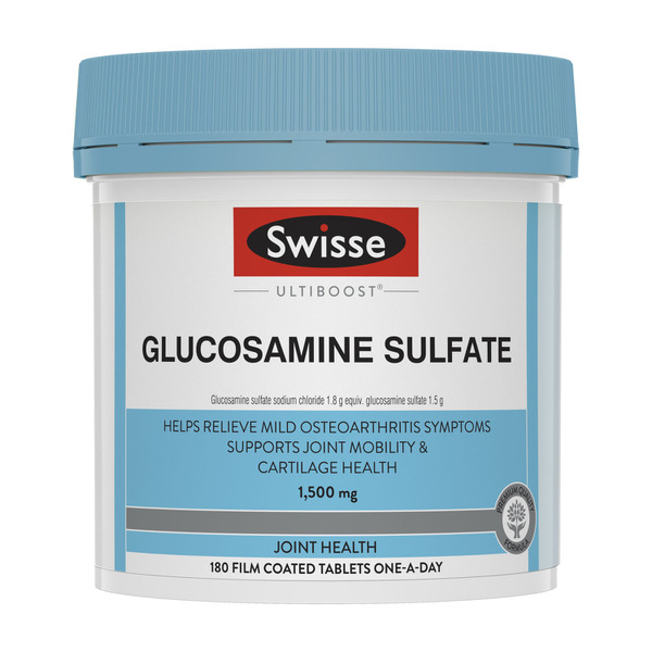 Swisse Ultiboost Glucosamine Sulfate Supports Joint Mobility 180 Tablets