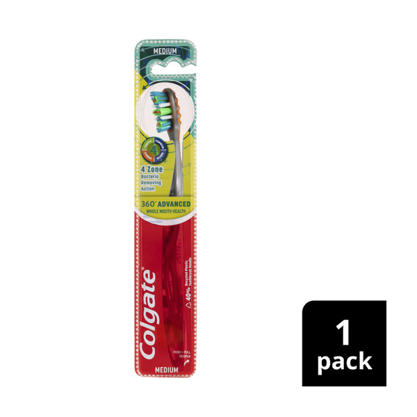 Colgate 360 Advanced Medium Manual Toothbrush 1 pack