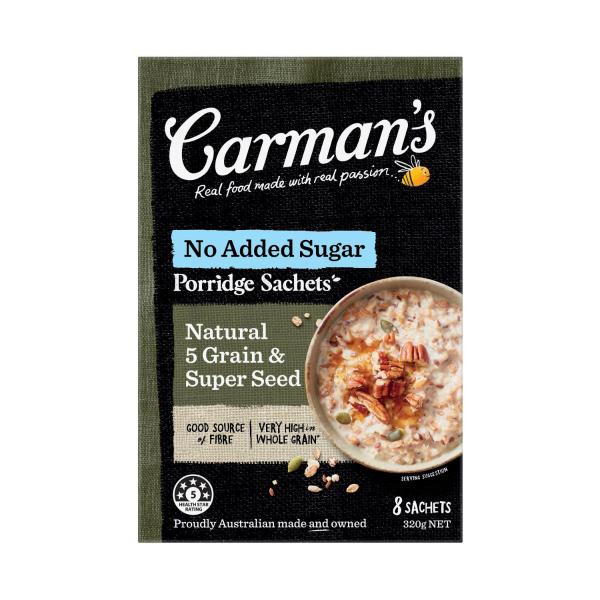 Porridge Sachets Natural 5 Grain & Super Seed 8 Pack