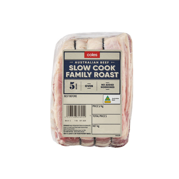 Buy Coles Beef Family Roast approx. 1.7kg Coles