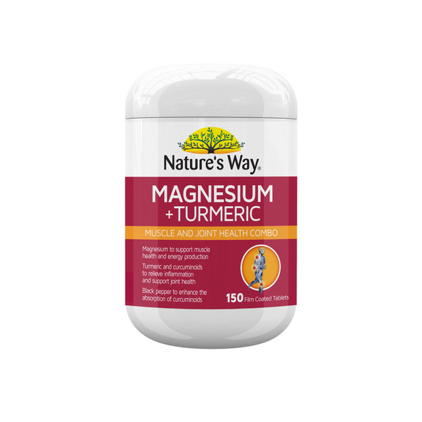 Nature's Way Magnesium + Turmeric Tablets