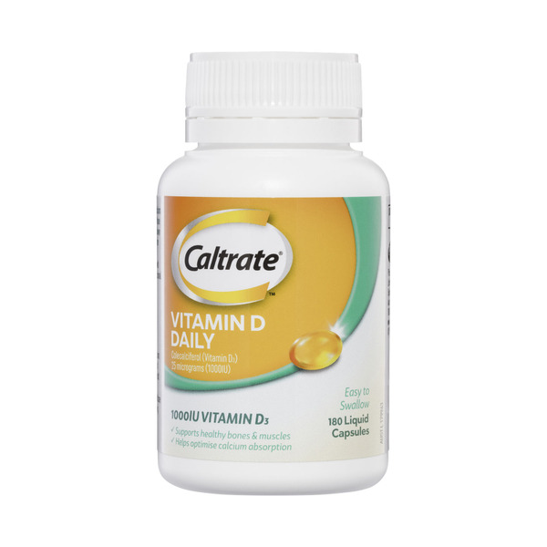 Caltrate 1000IU Vitamin D3 180 Liquid Capsules