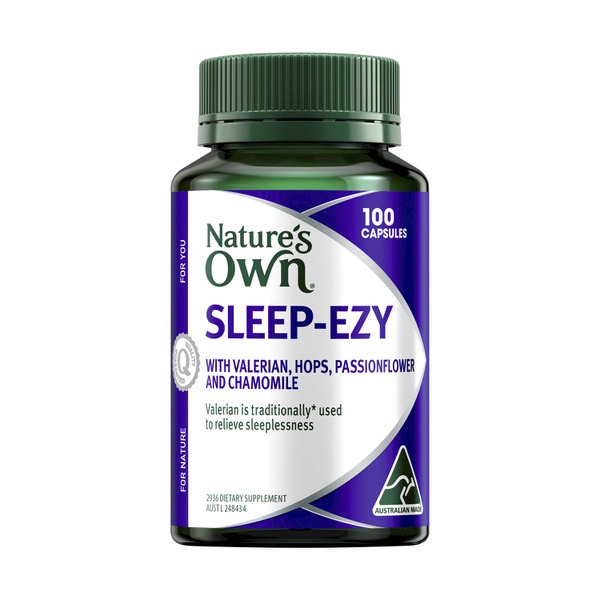 Nature's Own Sleep Ezy Capsules W. Chamomile Valerian + Hops | 100 pack