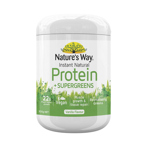 Calories in Nature's Way Instant Natural Protein with Super Greens Powder