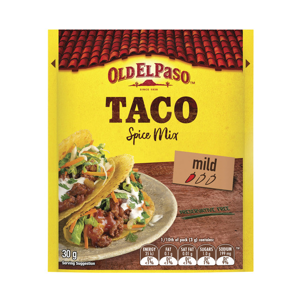 Old El Paso Spice Mix For Tacos Mild